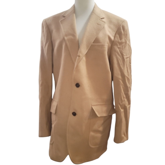 Brooks brothers tan camel hair blazer suit jacket 41 sport coat - Picture 1 of 10